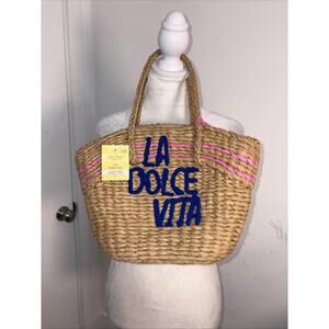 NWT Ashland ciao Bella straw woven bag